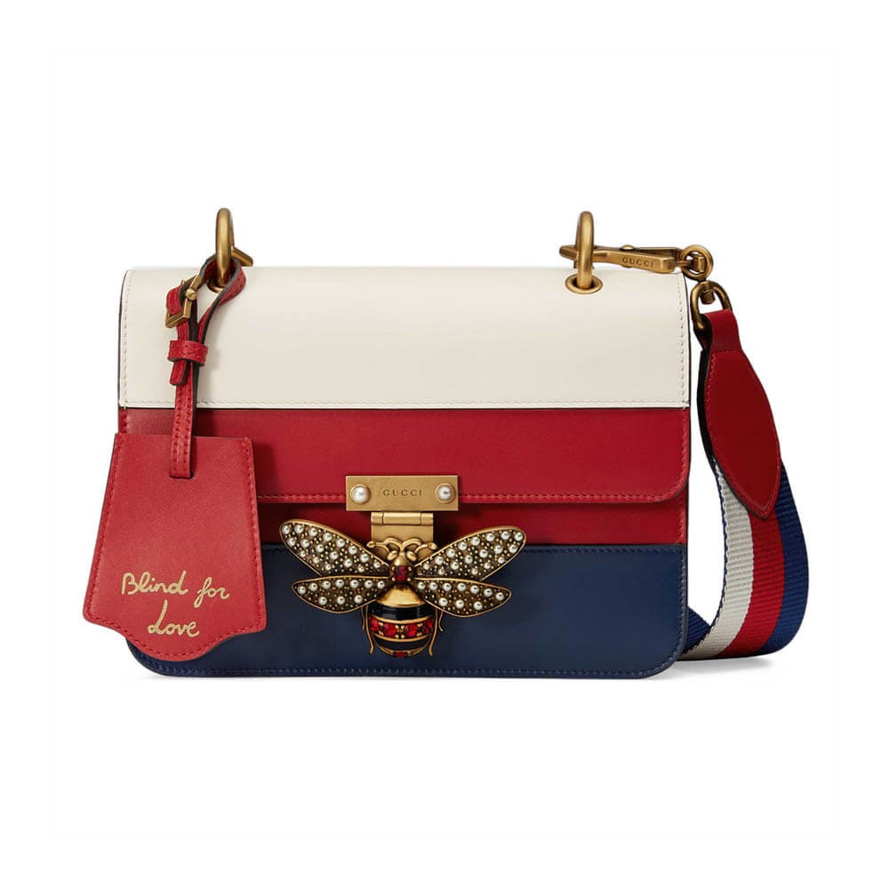 Gucci Queen Margaret Shoulder Bag 476542 Blue/Red/White
