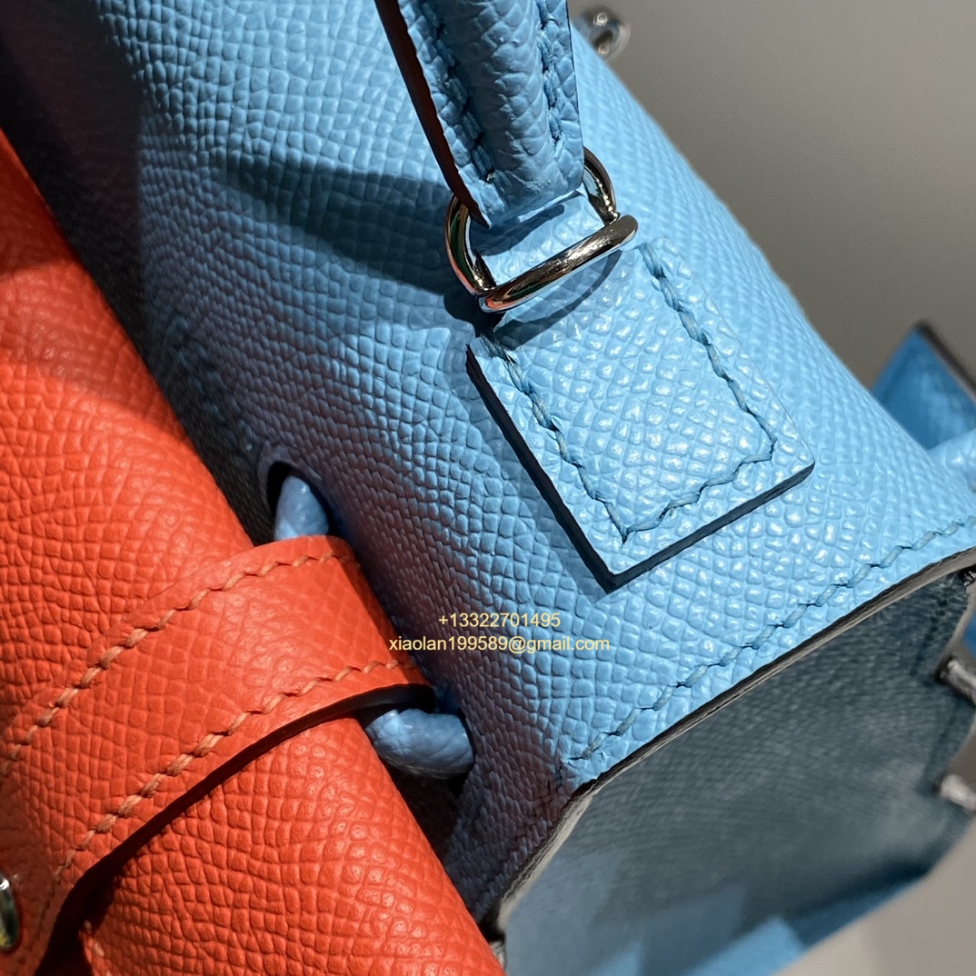Hermès Kelly Doll Quelle Idole Picto Bag, Limited Edition in Candy Blue.