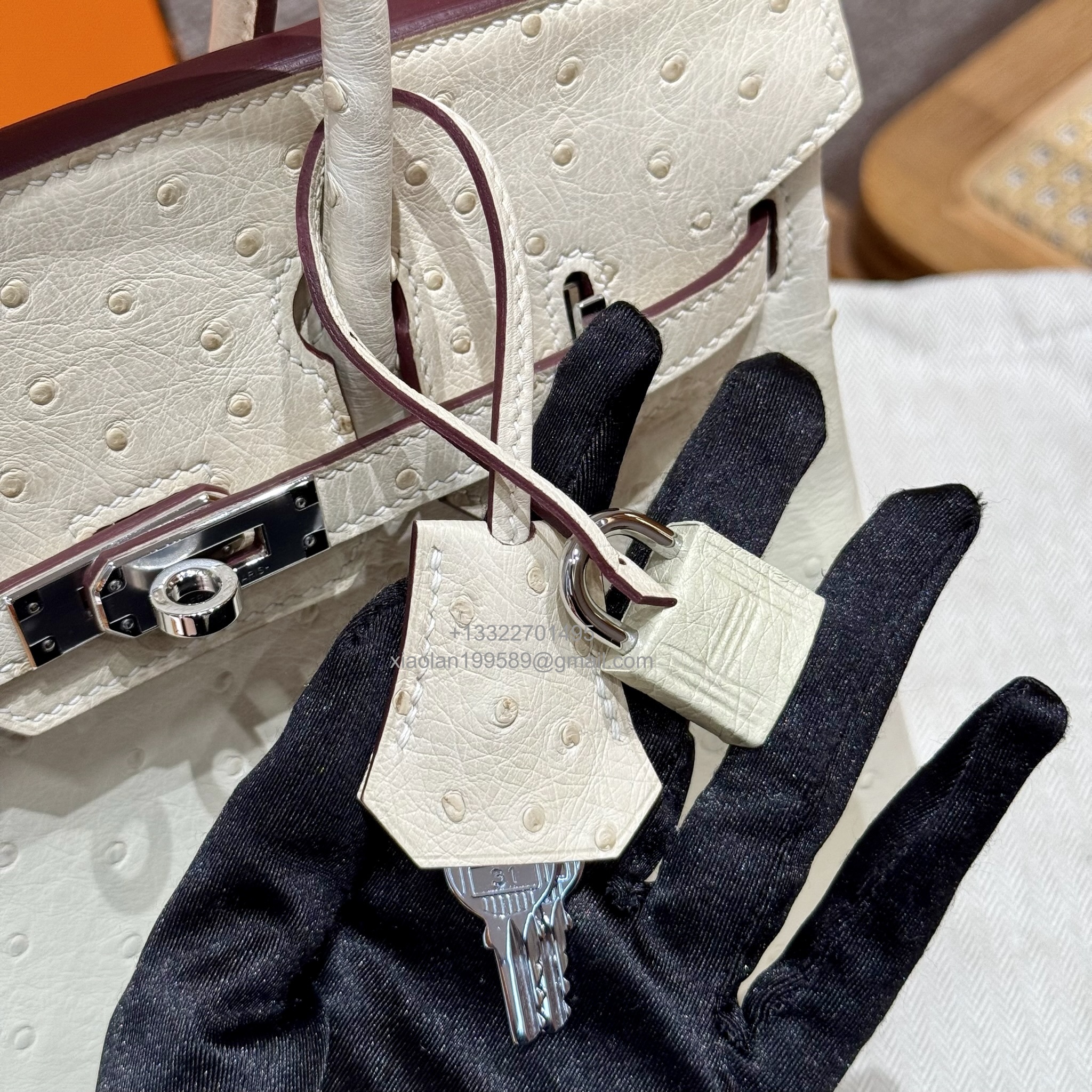 Birkin 25/30/35cm South African KK Ostrich Leather, Premium Fully Handcrafted Exclusive Custom –i2/nata