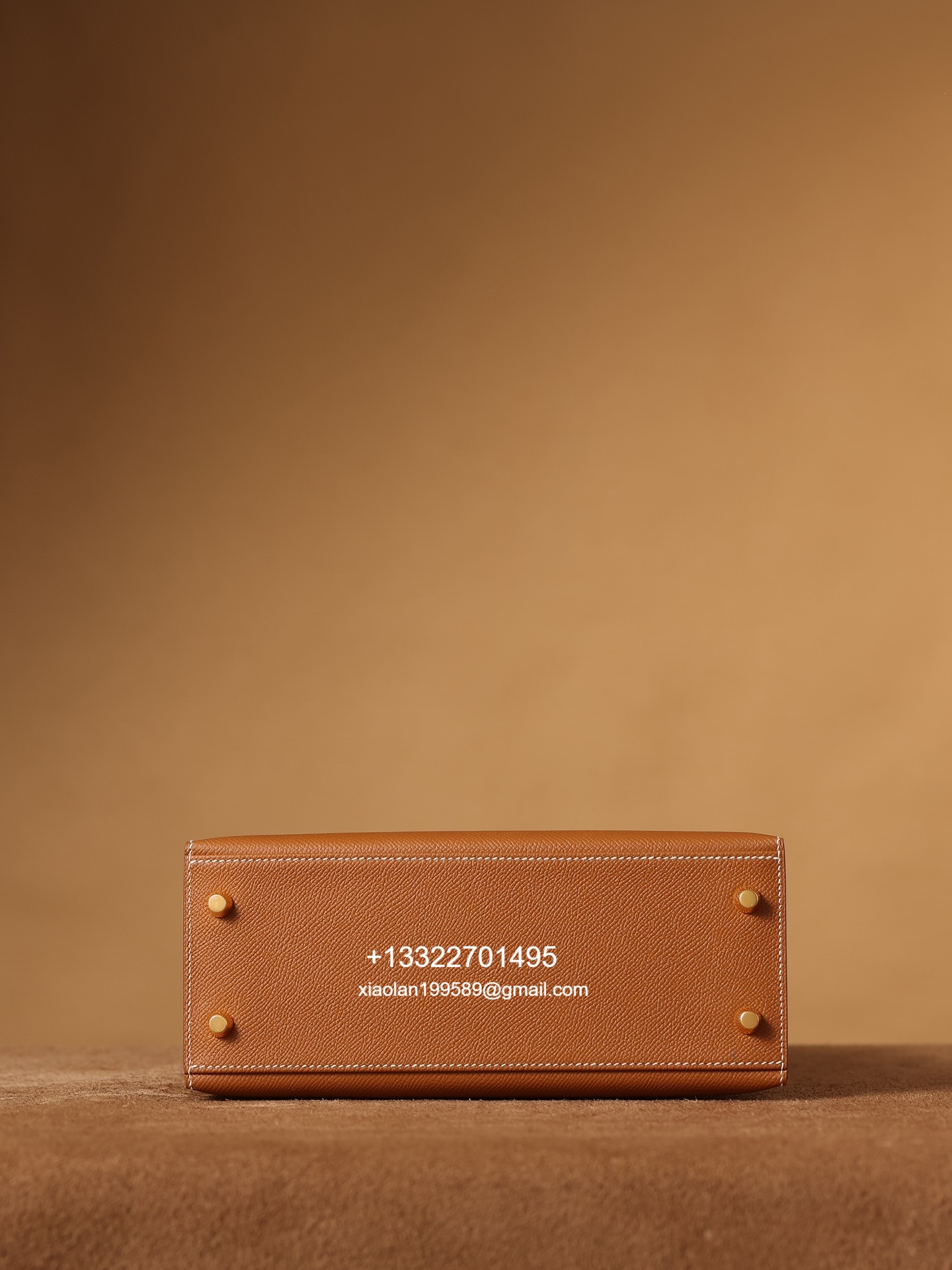 Hermès Kelly Handbag in Gold Brown Epsom Cowhide Leather, Purely Handcrafted, High-End Customization Edition