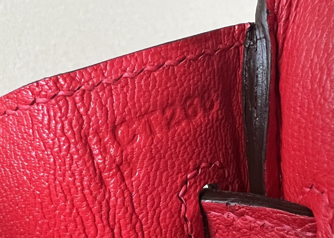 Birkin 25/30/35cm South African KK Ostrich Leather, Premium Fully Handcrafted Exclusive Custom –Ferrari Red