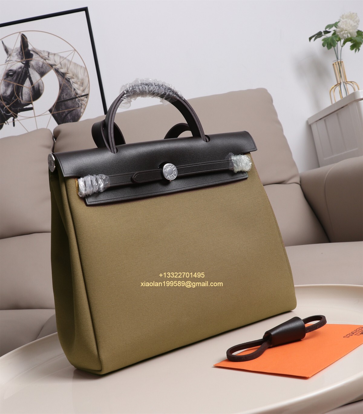 Hermès Herbag Zip 31 Bag, Original Custom Stainless Steel Hardware, French Factory Leather, Imported Double-layer High-dimensional Waterproof Canvas Material.