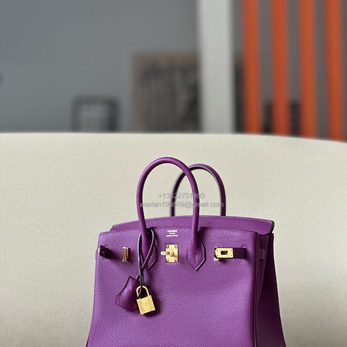 Hermès Birkin 25/30/35cm, handcrafted with togo  leather –Anemone Purple