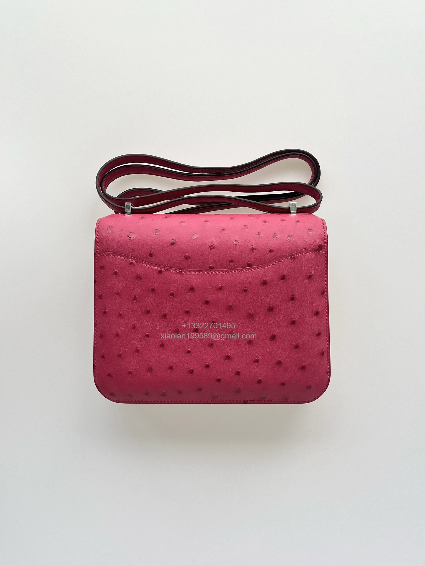 Hermès Constance 18/24 in Ostrich Leather, Premium Fully Handmade Exclusive Customization – Peach Pink