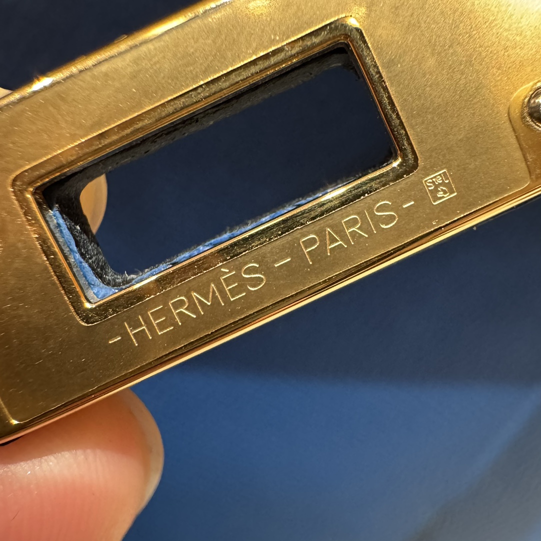 Hermès Kelly Handbag in  French Blue Epsom Cowhide Leather, Purely Handcrafted, High-End Customization Edition