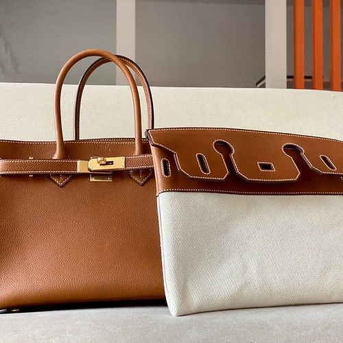 Hermès Birkin 25/30/35cm in Fjord Saddle Leather / Togo Leather / Canvas Color:  Gold