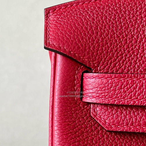 Hermès Birkin 25/30/35cm, handcrafted with togo  leather – Flag Red