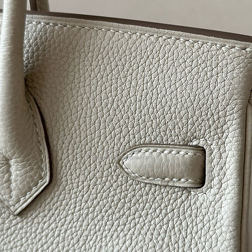 Hermès Birkin 25/30/35cm, handcrafted with togo  leather –Milkshake White