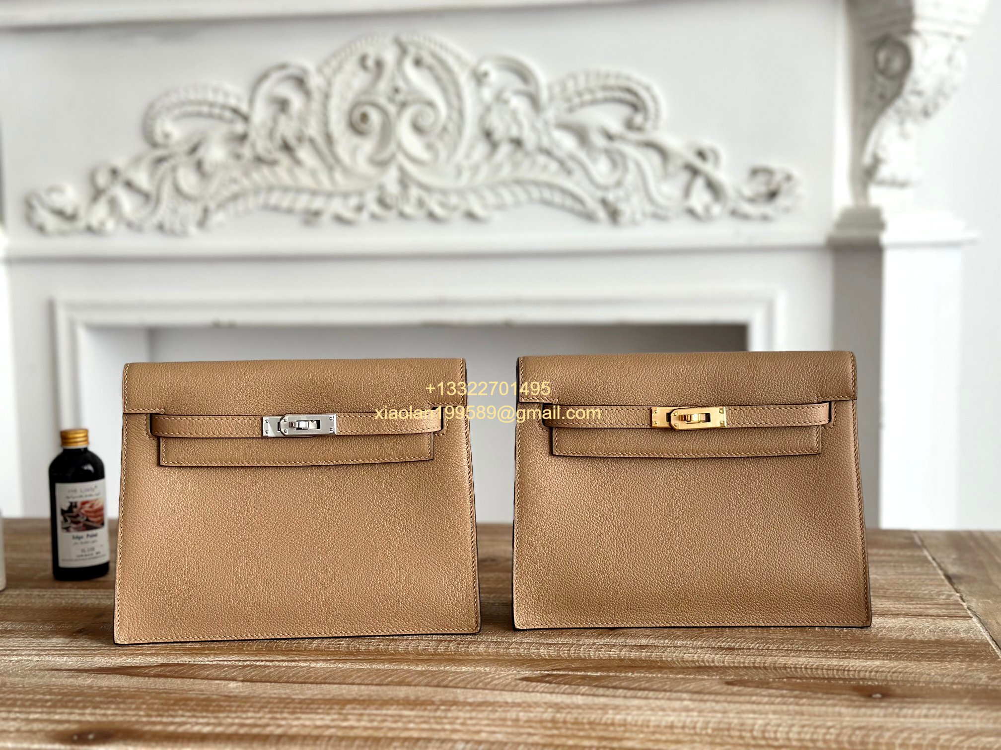 Hermès Swift Kelly Danse Bag in Weimaraner Grey, Fully Handmade High-end Customization.