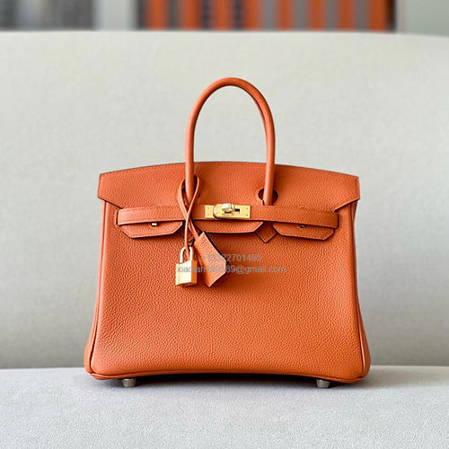 Hermès Birkin 25/30/35cm, handcrafted with togo  leather – Orange