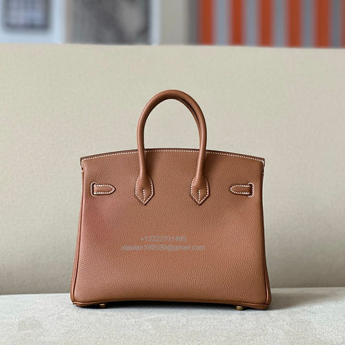 Hermès Birkin 25/30/35cm, handcrafted with togo  leather –Gold Brown