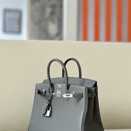 Hermès Birkin 25/30/35cm, handcrafted with togo  leather –Tin Grey