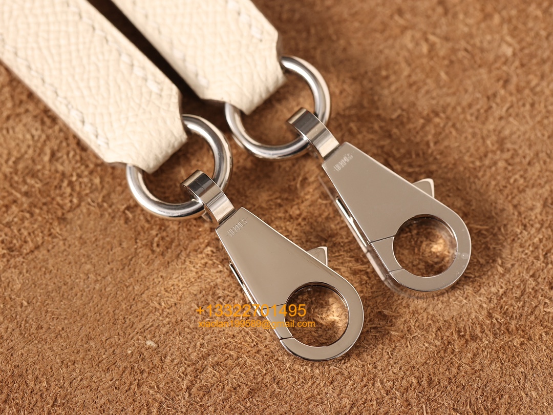 Hermès Kelly Handbag in Milky White Epsom Cowhide Leather, Purely Handcrafted, High-End Customization Edition