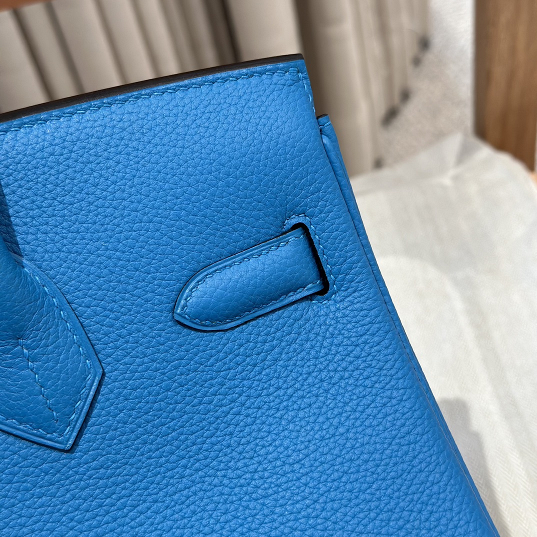 Hermès Birkin 25/30/35cm, handcrafted with togo  leather –B3/Blue Zanzibar