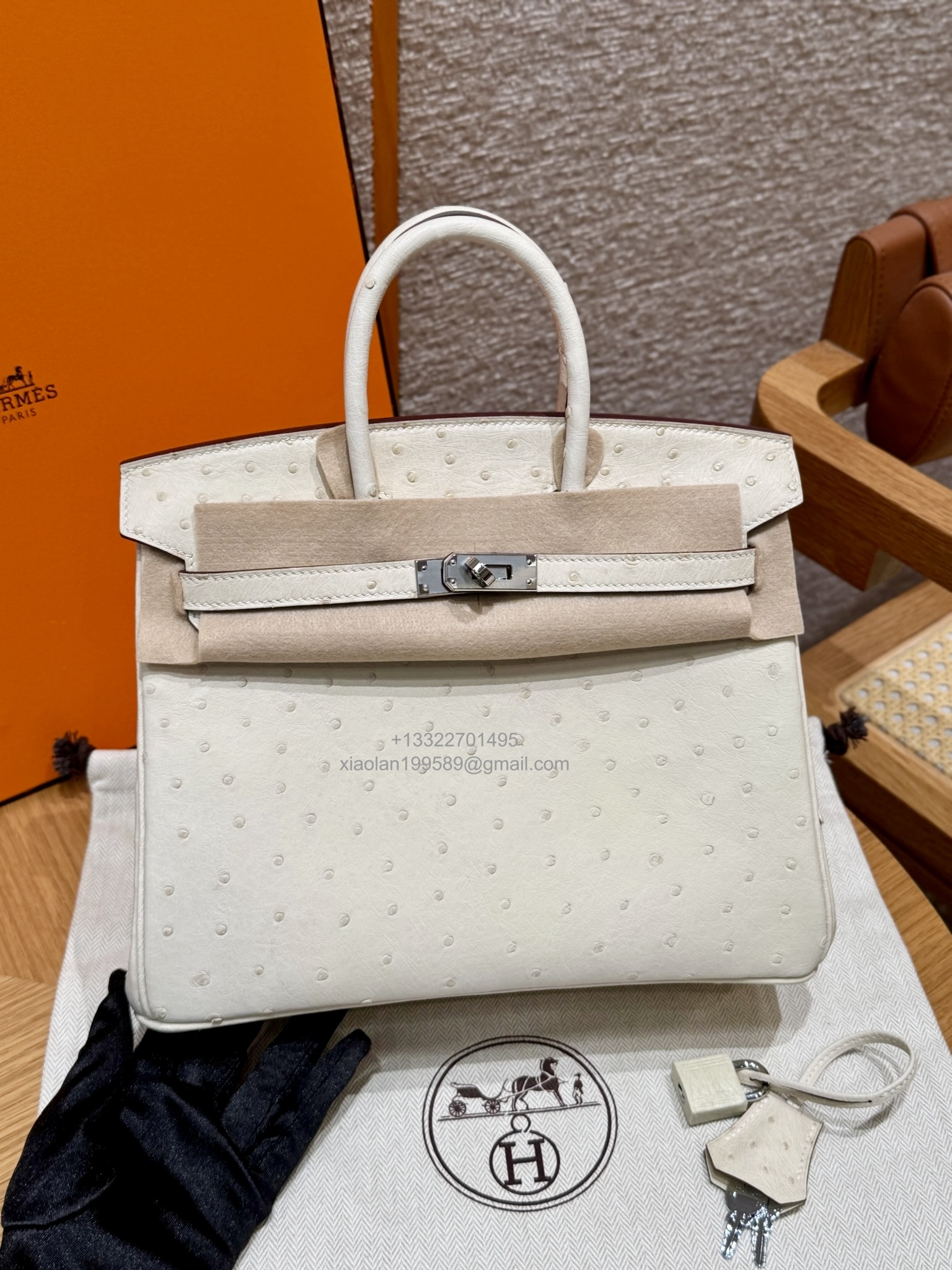 Birkin 25/30/35cm South African KK Ostrich Leather, Premium Fully Handcrafted Exclusive Custom –i2/nata