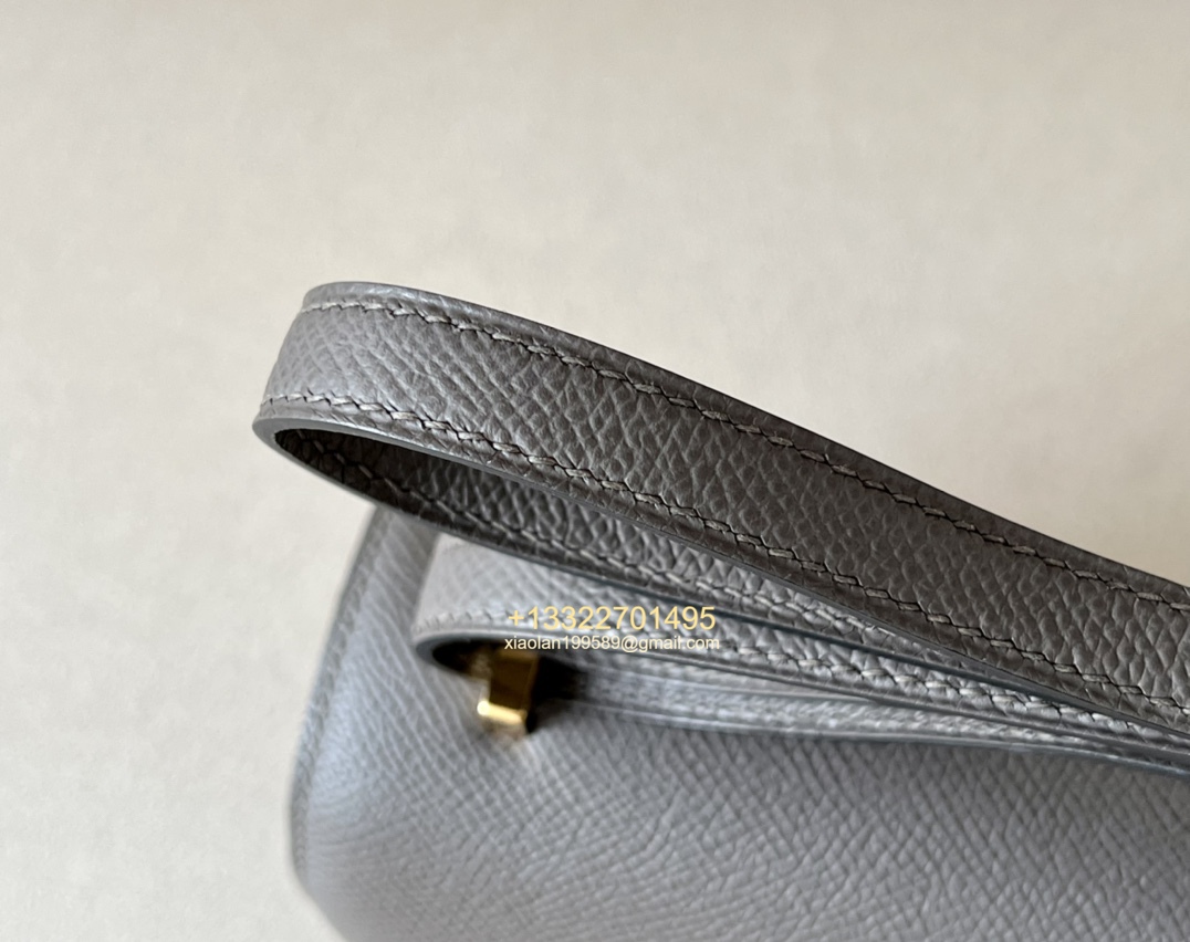 Hermès Constance 18/24 in Etoupe Grey Epsom leather, purely handcrafted, high-end customization edition.