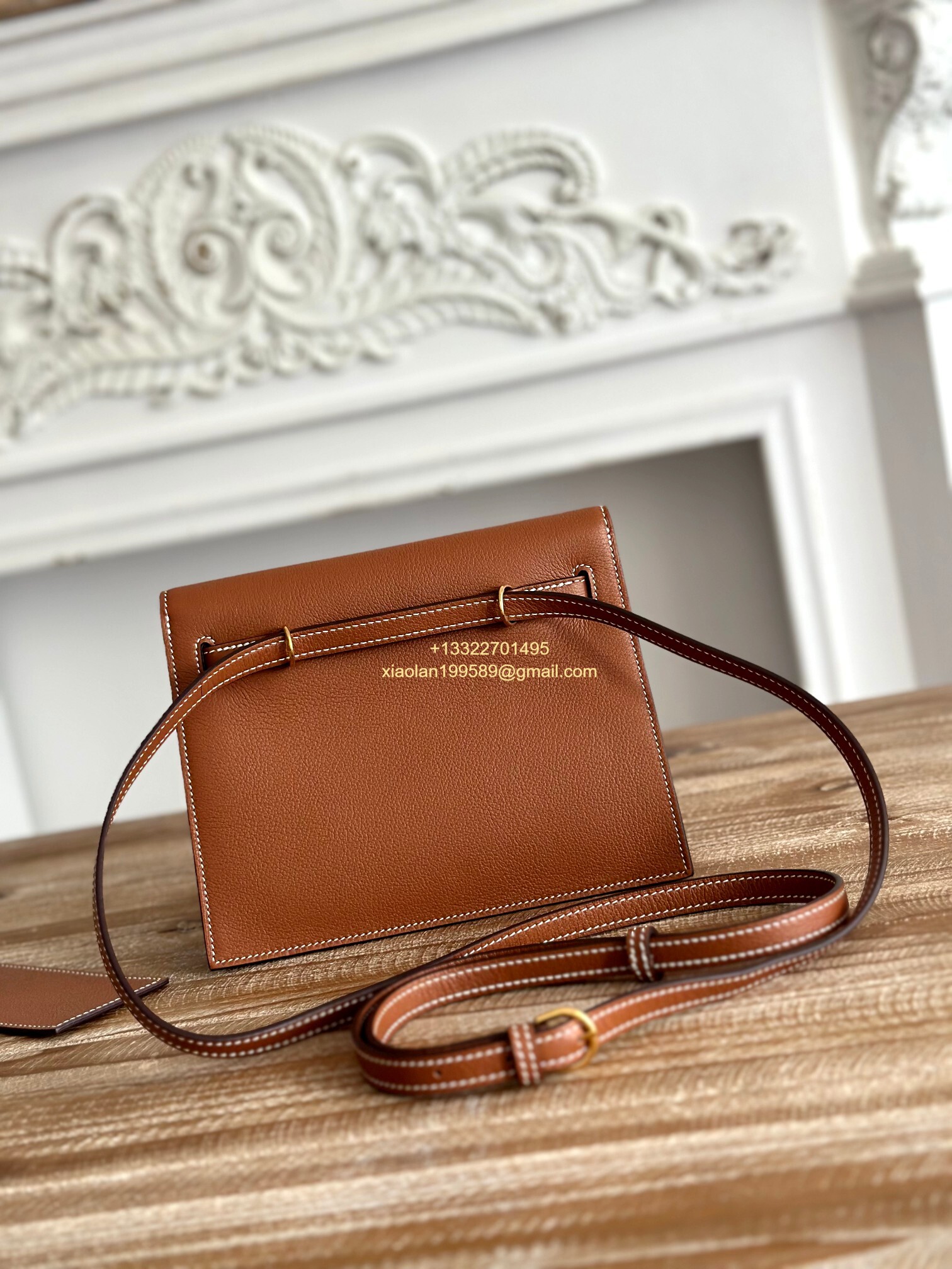 Hermès Swift Kelly Danse Bag in Gold Brown, Fully Handmade High-end Customization.