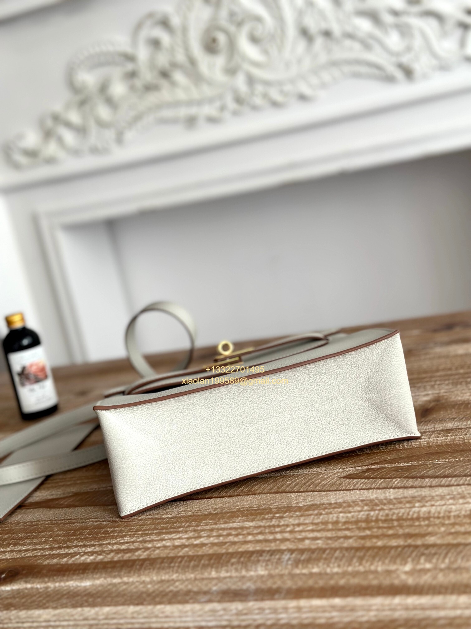 Hermès Swift Kelly Danse Bag in Pearl Grey, Fully Handmade High-end Customization.