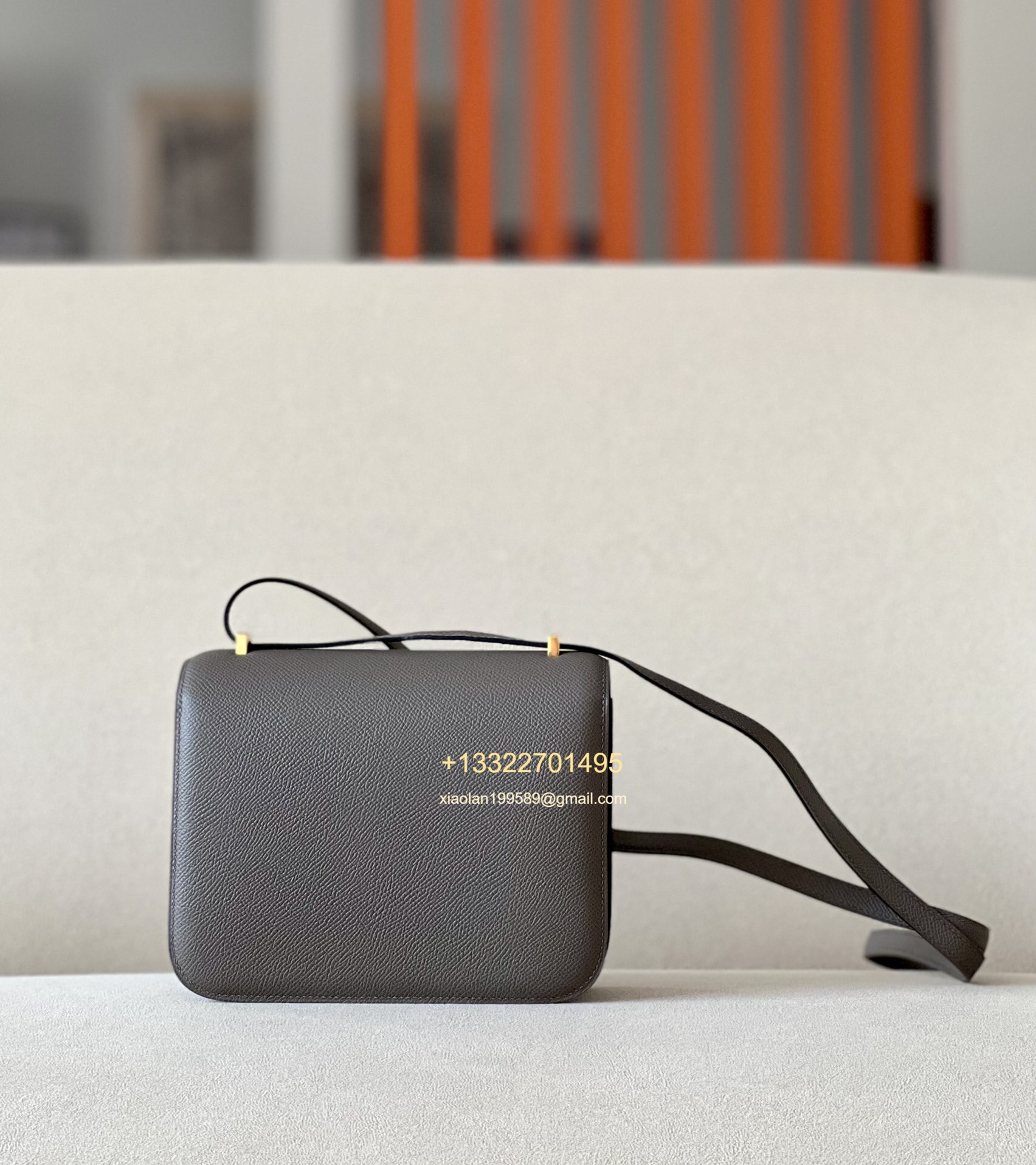 Hermès Constance 18/24 in Etoupe Grey Epsom leather, purely handcrafted, high-end customization edition.