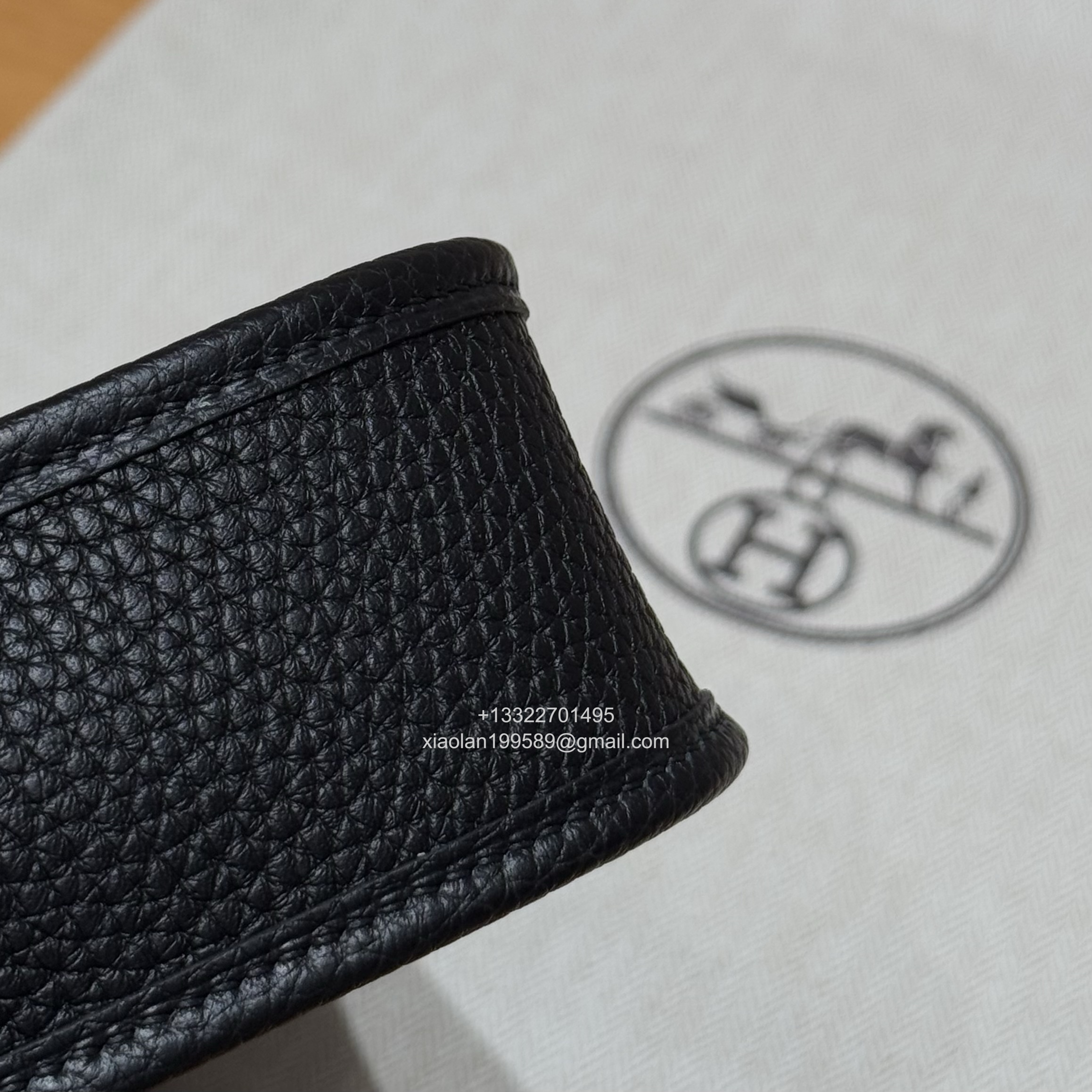 Hermès Evelyne mini Bag in Clemence Leather, Premium Handcrafted Customization – Black