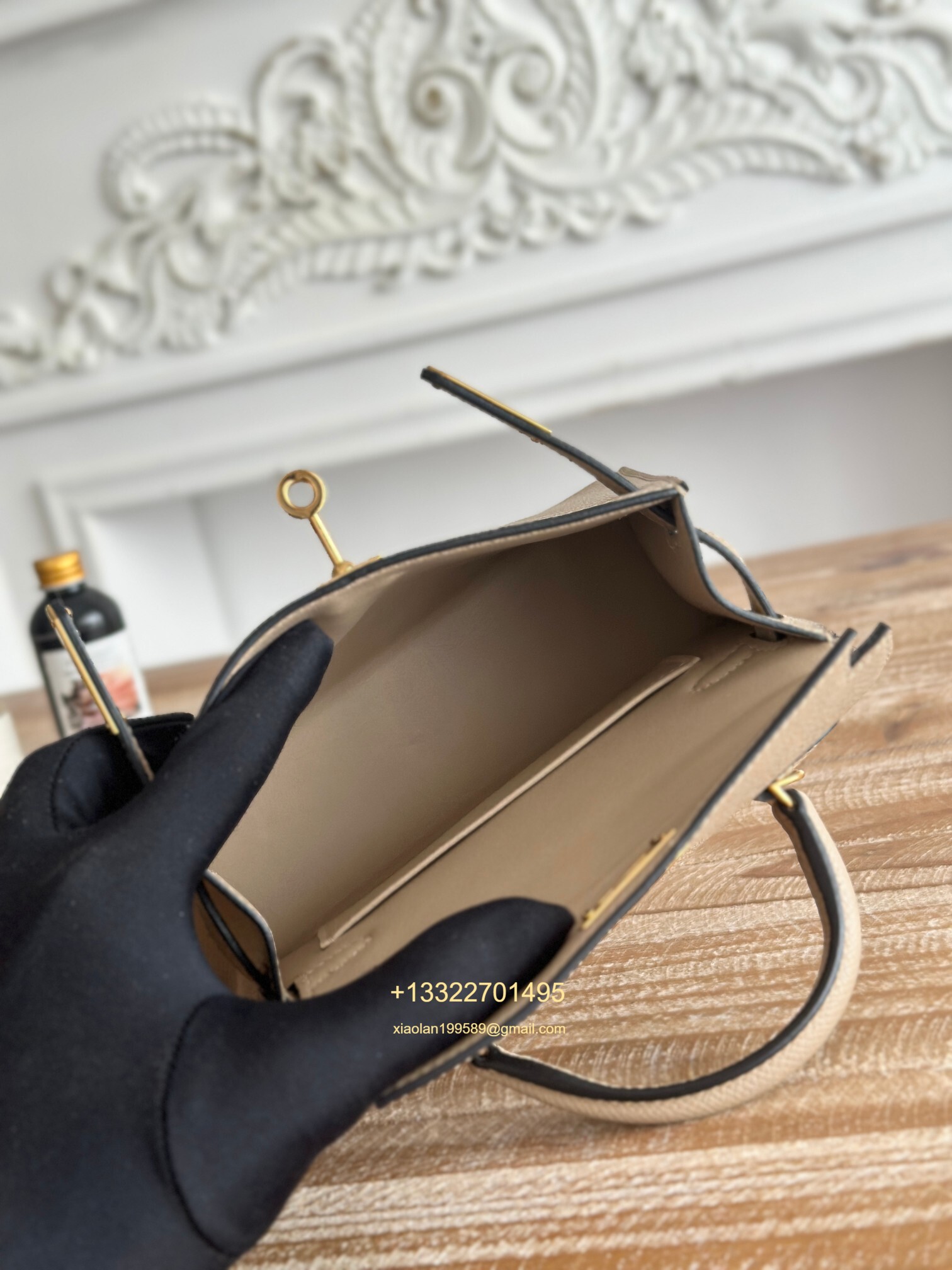 Hermès Epsom Leather Mini Kelly II in Asphalt Gray Purely Handcrafted with Waxed Thread Stitching, High-End Customization