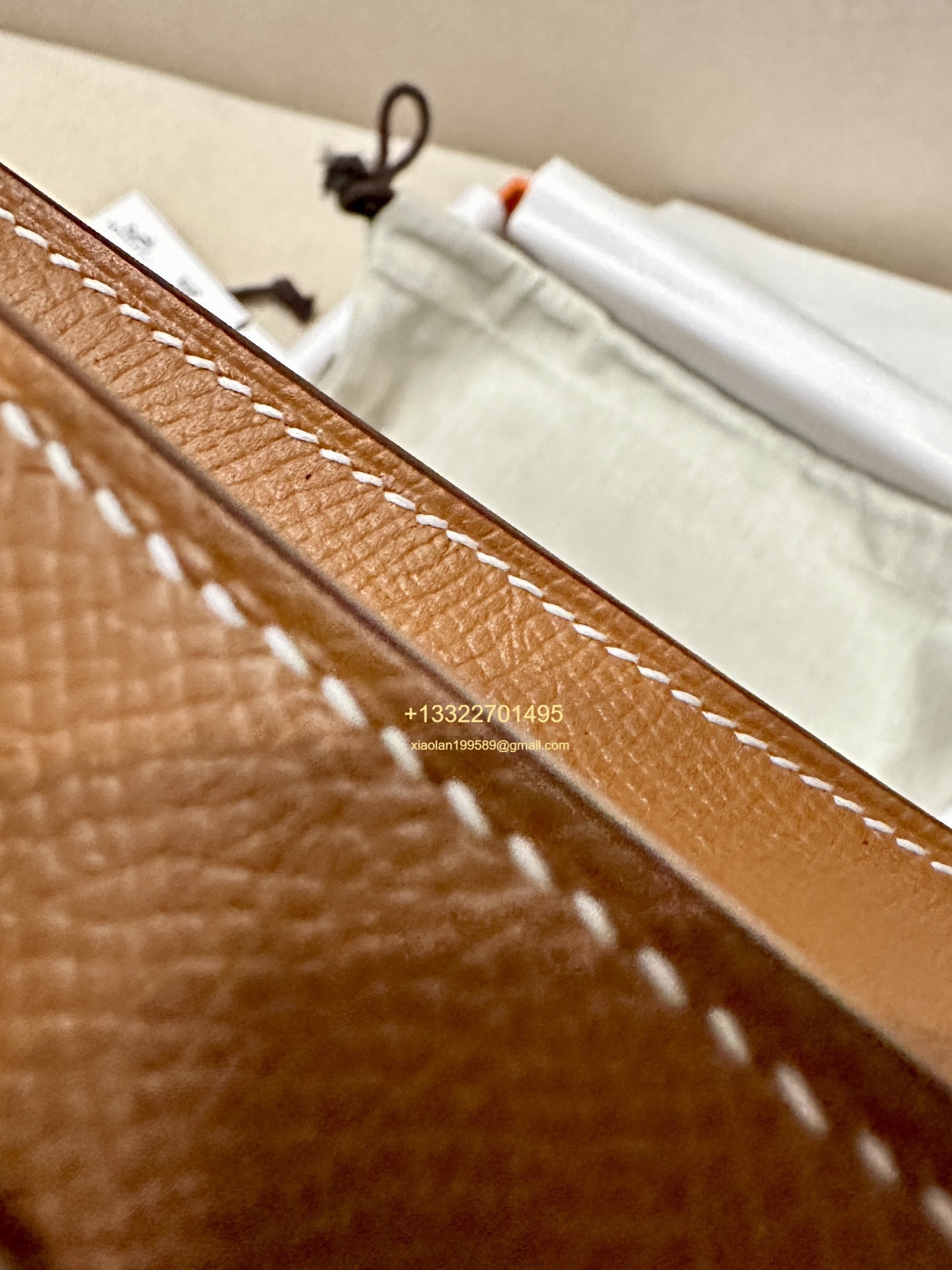 Hermès Mini Kelly II Handbag in Gold Brown Made from Epsom Cowhide Leather, Purely Handcrafted, High-End Customization Edition