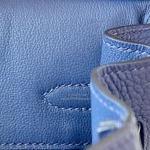 Hermès Birkin 25/30/35cm, handcrafted with togo  leather – Sapphire Blue