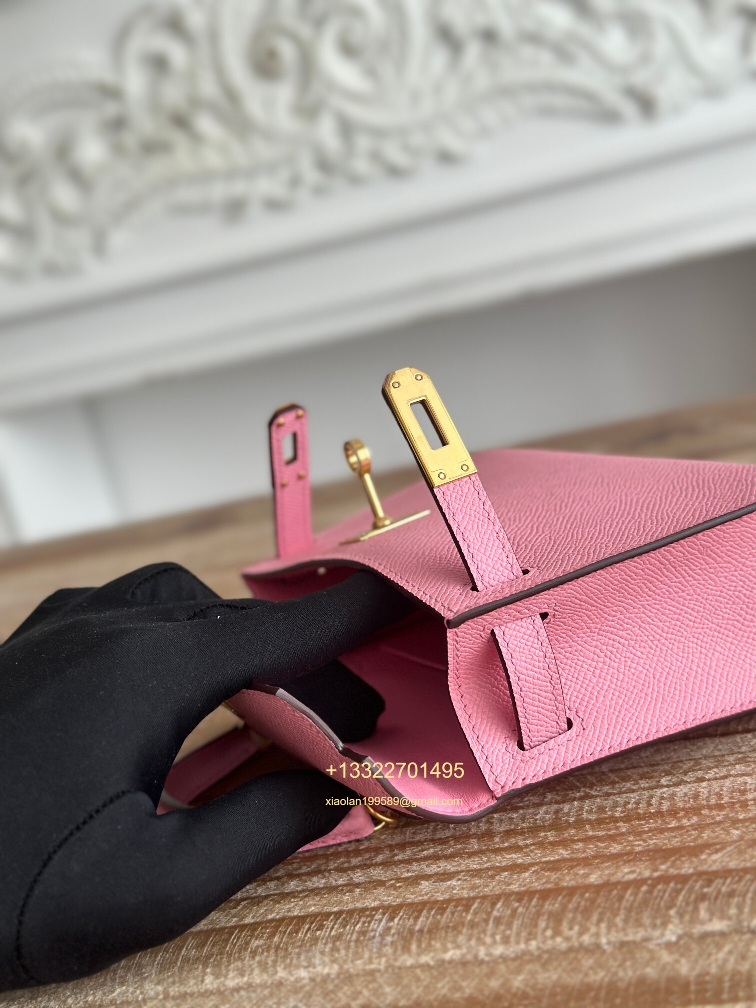 Hermès Epsom Leather Mini Kelly II in Cherry Blossom Pink Purely Handcrafted with Waxed Thread Stitching, High-End Customization