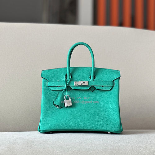 Hermès Birkin 25/30/35cm, handcrafted with togo  leather –Verona Green