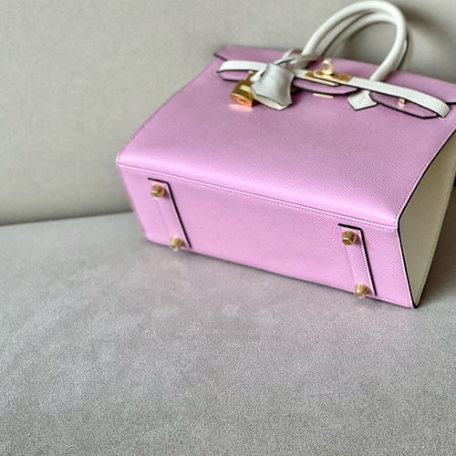 Hermès Birkin 25/30/35cm, handcrafted with imported French Epsom leather – Mauve Sylvestre / Cream White