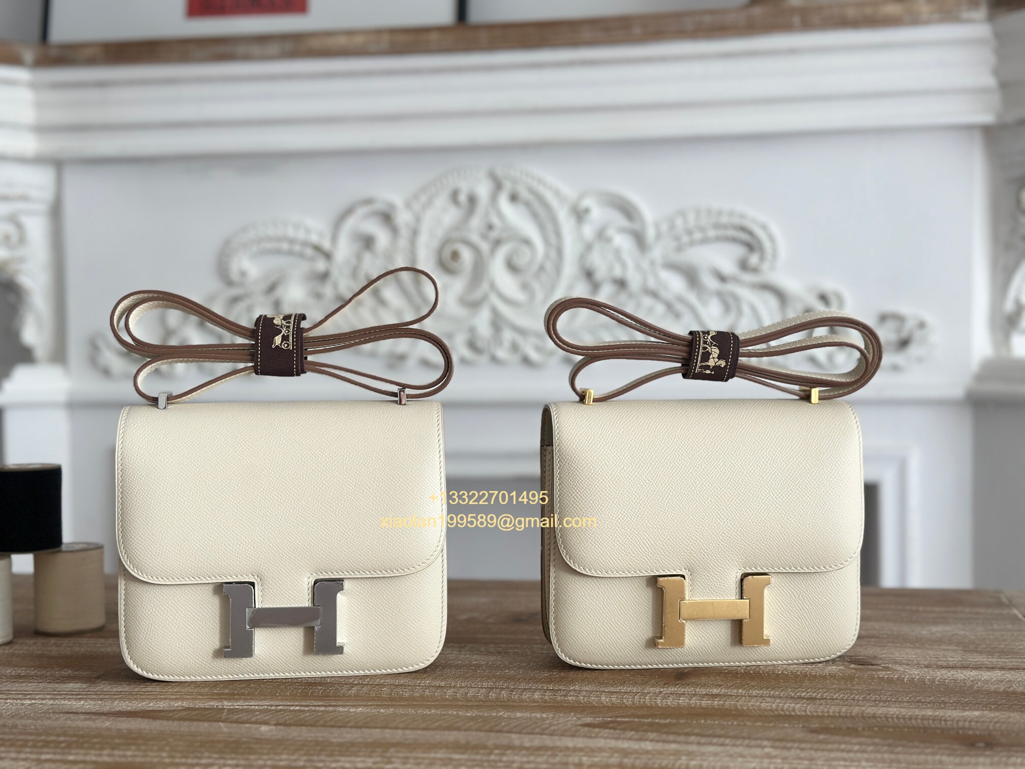 Hermès Constance 18/24 in Milkshake White Epsom leather, purely handcrafted, high-end customization edition.