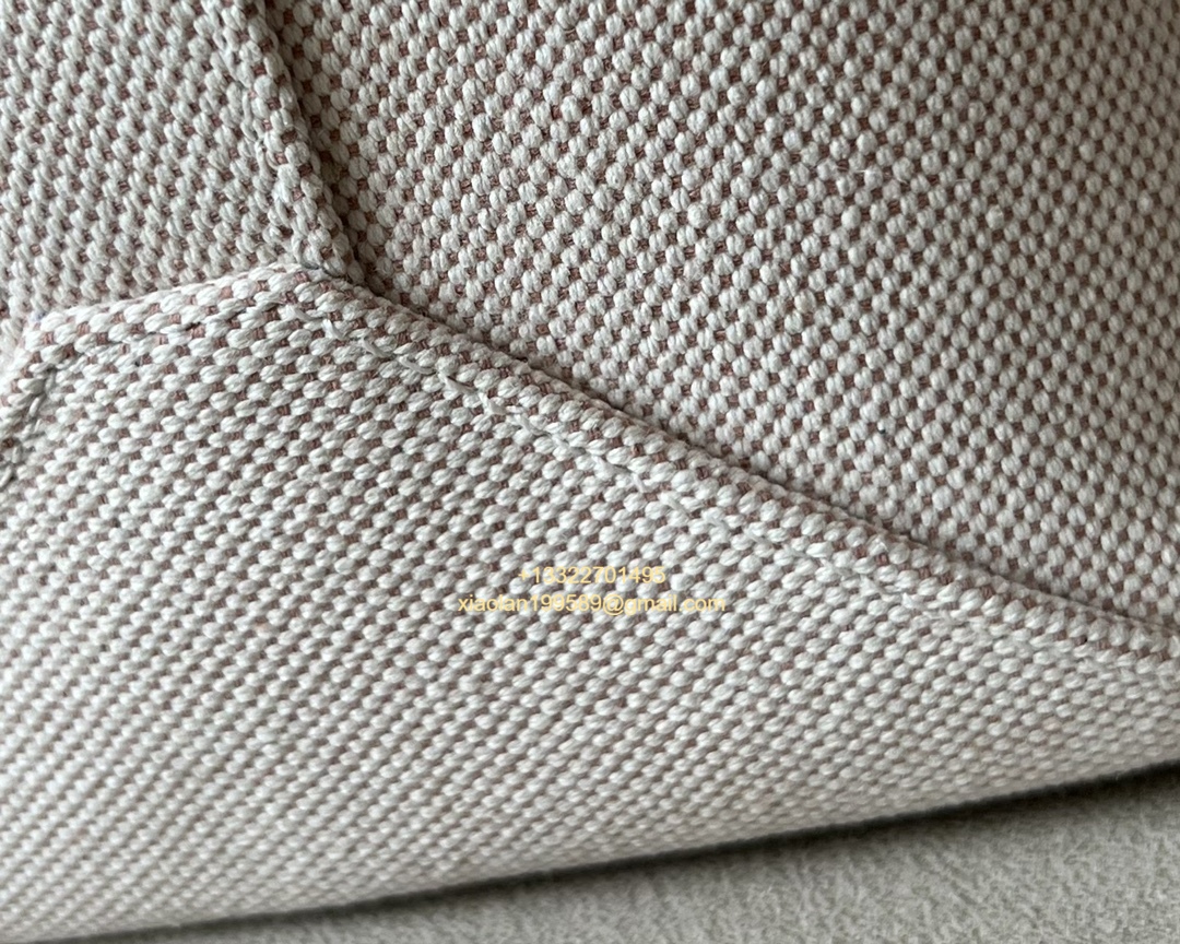 Hermès Steeple 25 Bag in H Canvas and Swift Calfskin – Cement Gray / CK37 Gold Brown.