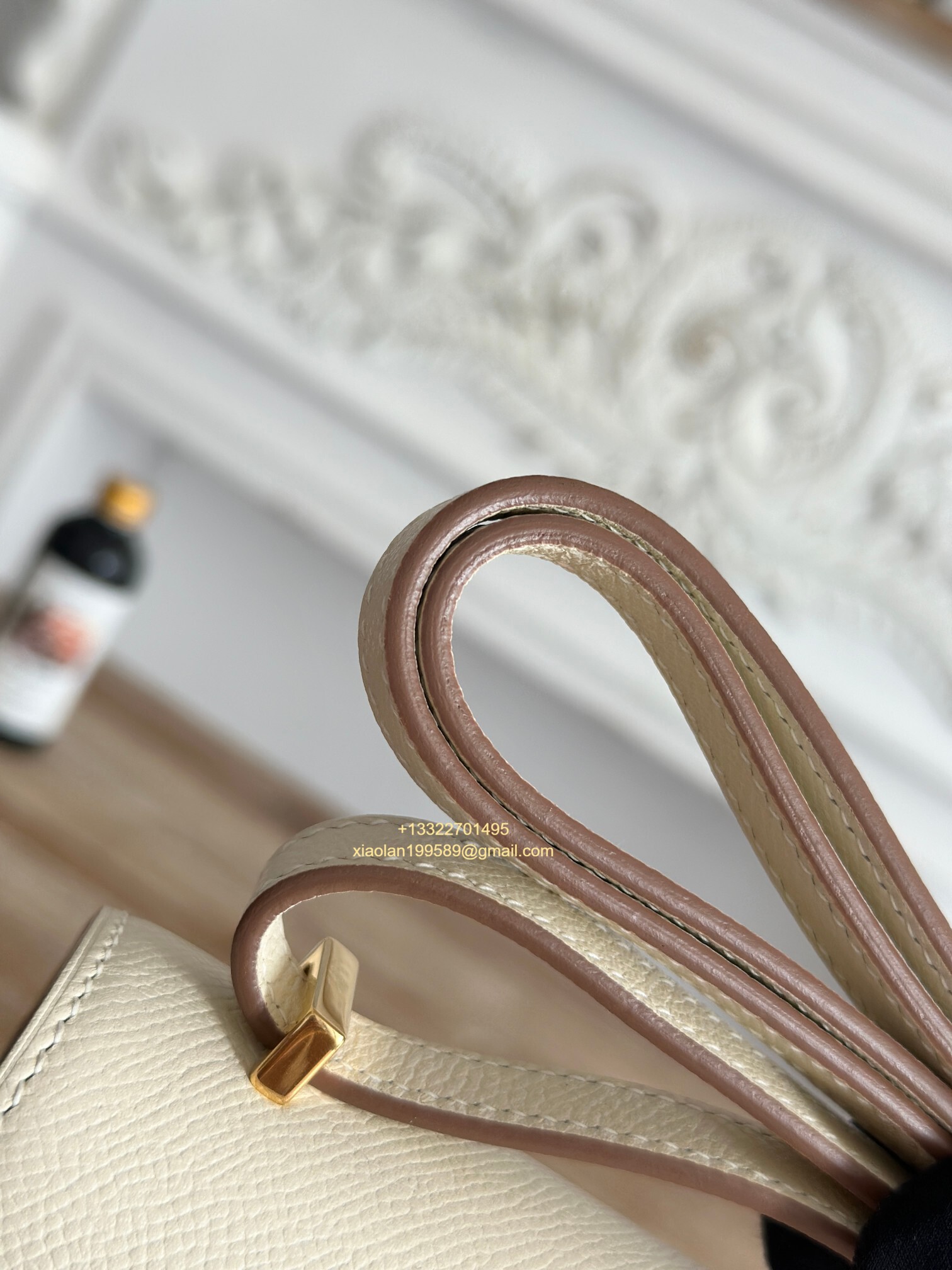 Hermès Constance 18/24 in Milkshake White Epsom leather, purely handcrafted, high-end customization edition.