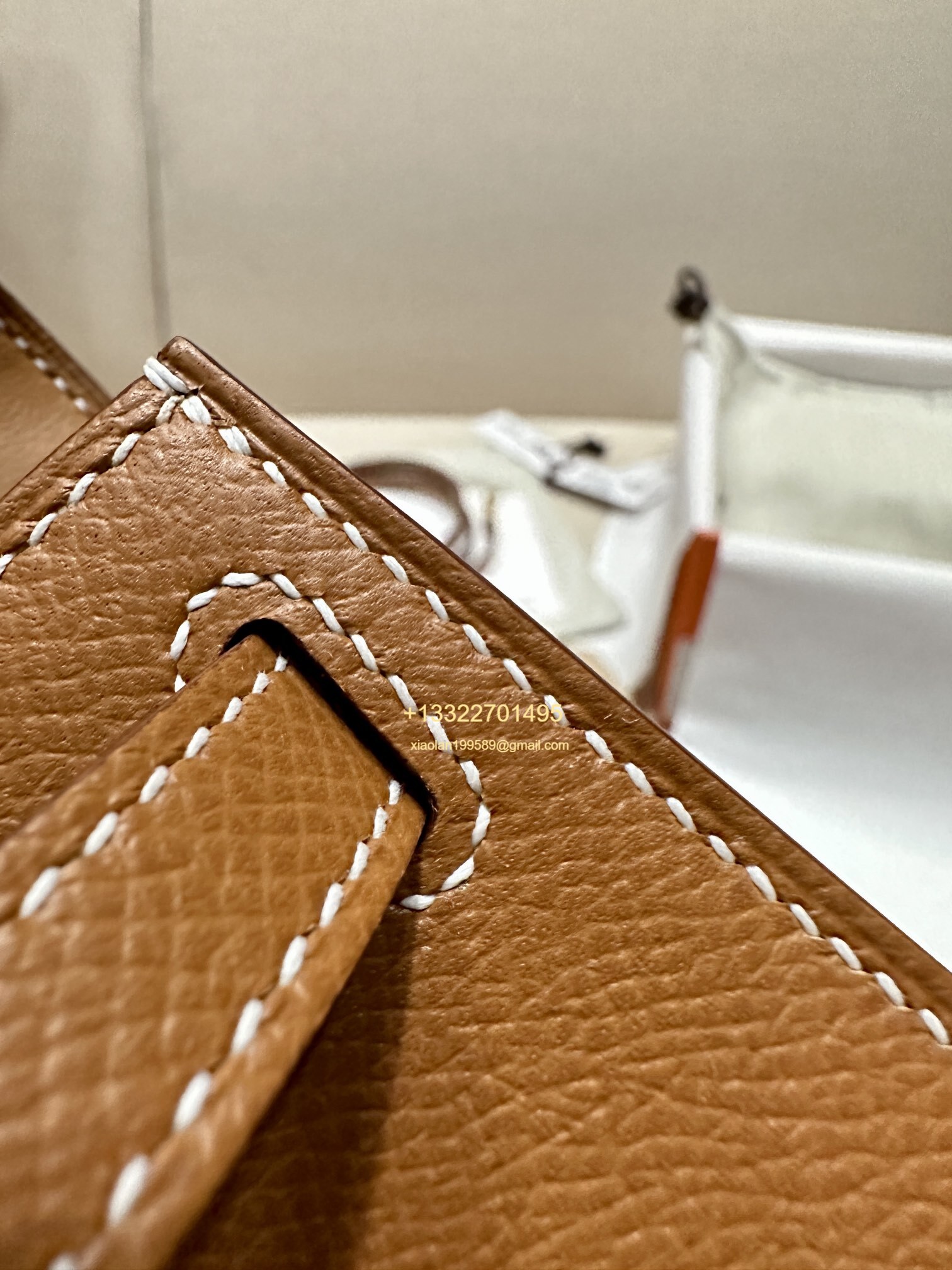 Hermès Mini Kelly II Handbag in Gold Brown Made from Epsom Cowhide Leather, Purely Handcrafted, High-End Customization Edition
