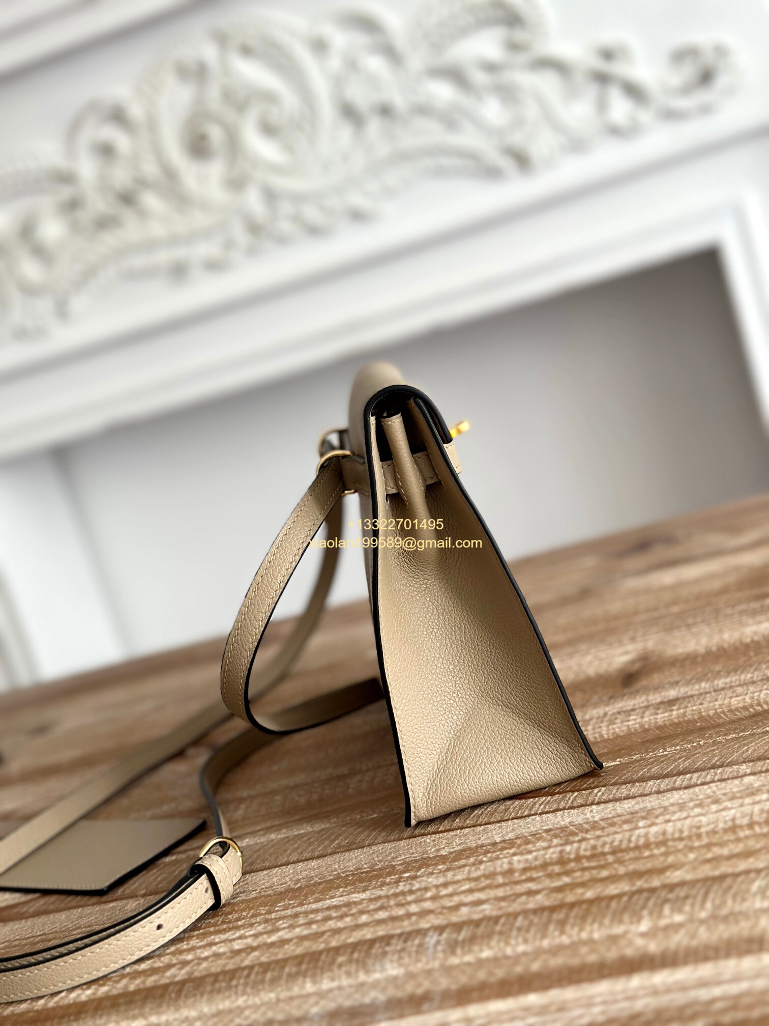 Hermès Swift Kelly Danse Bag in Milk Tea, Fully Handmade High-end Customization.