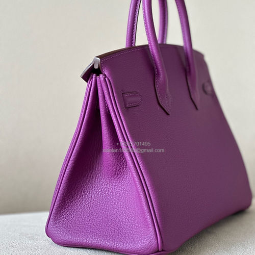 Hermès Birkin 25/30/35cm, handcrafted with togo  leather –Anemone Purple