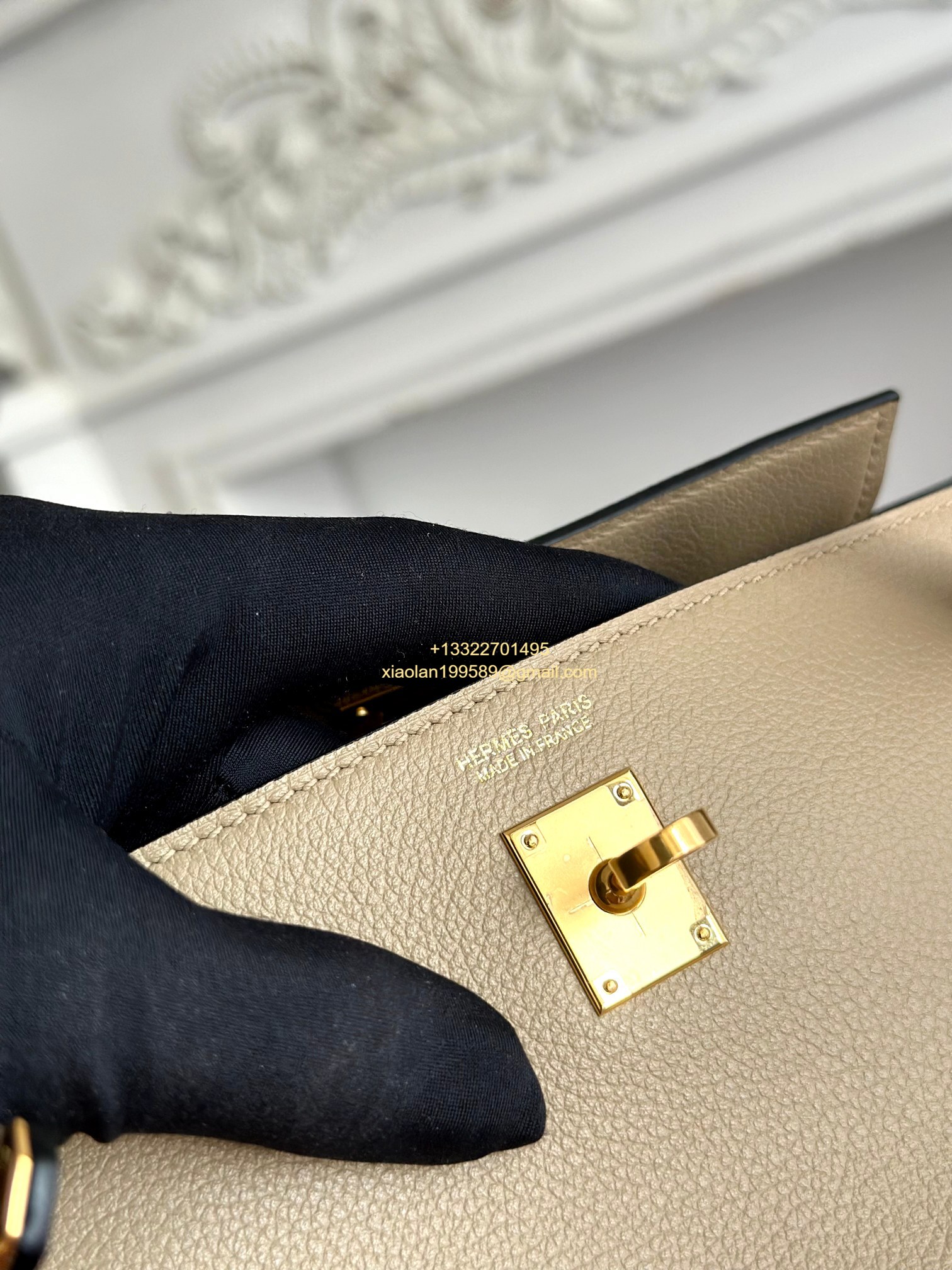 Hermès Swift Kelly Danse Bag in Milk Tea, Fully Handmade High-end Customization.