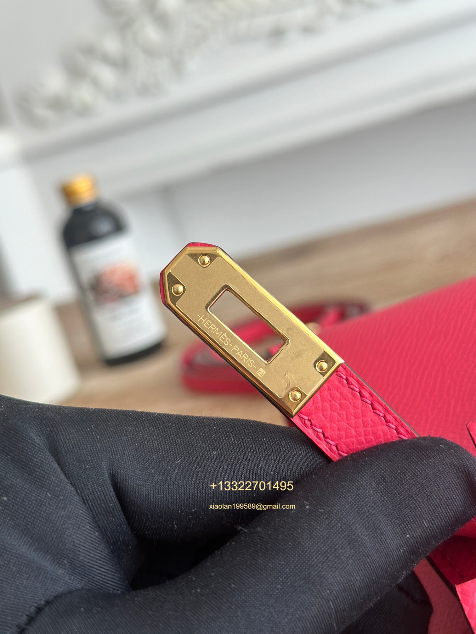 Hermès Epsom Leather Mini Kelly II in Hot Pink Purely Handcrafted with Waxed Thread Stitching, High-End Customization