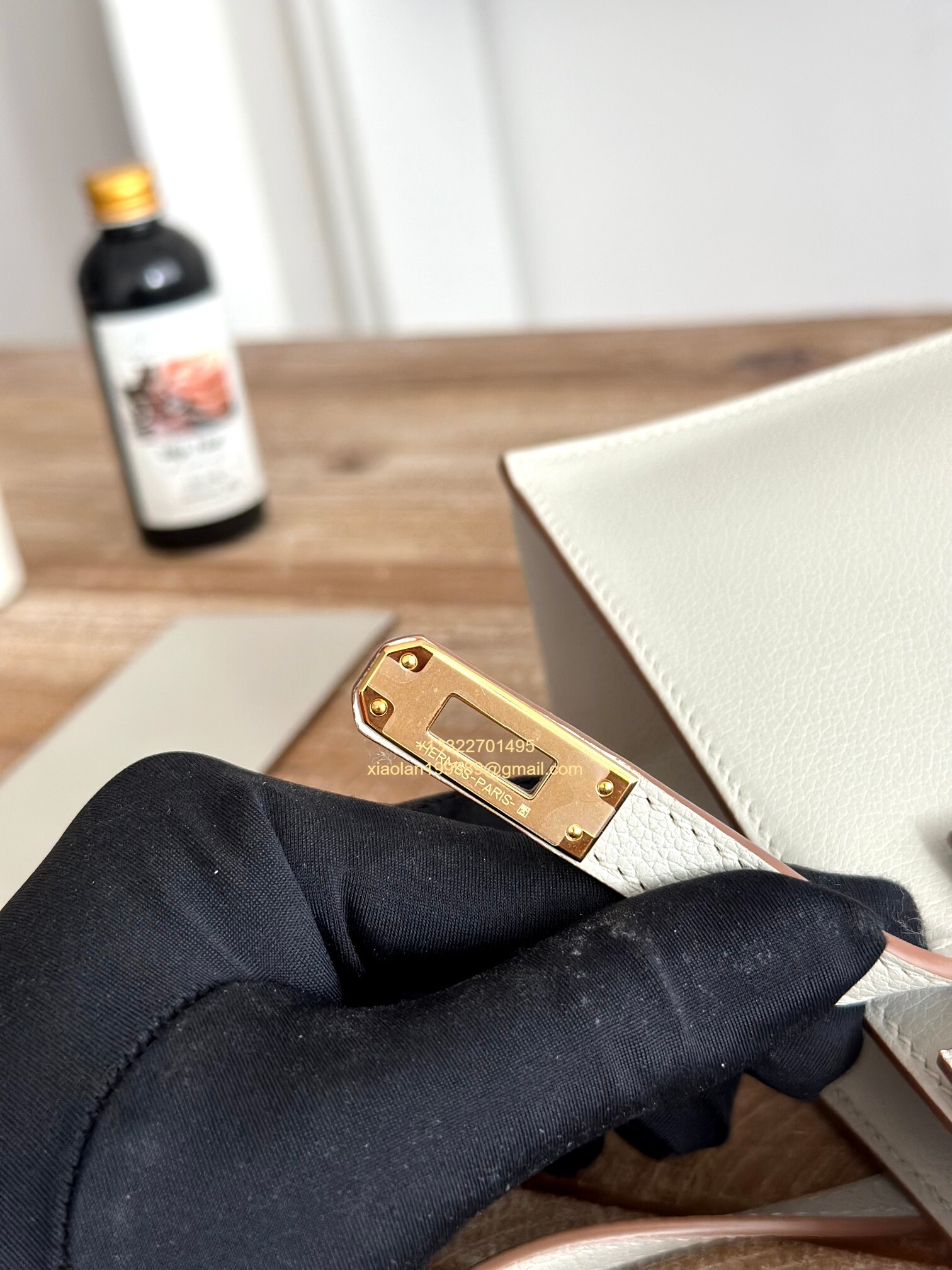 Hermès Swift Kelly Danse Bag in Pearl Grey, Fully Handmade High-end Customization.