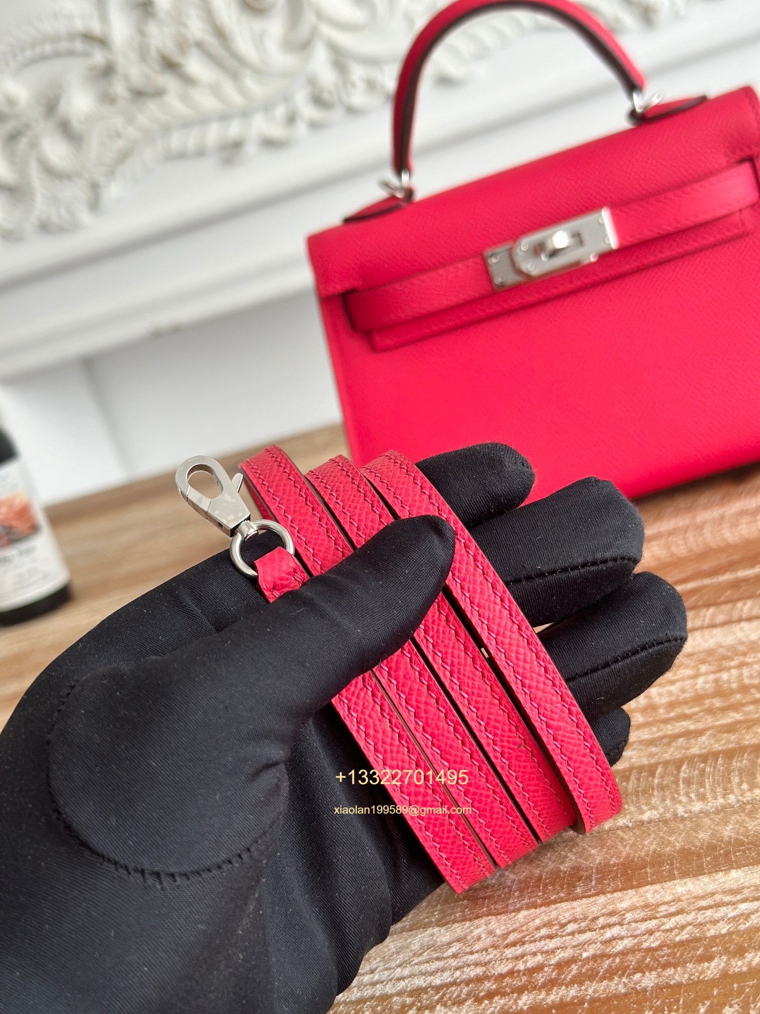 Hermès Epsom Leather Mini Kelly II in Hot Pink Purely Handcrafted with Waxed Thread Stitching, High-End Customization
