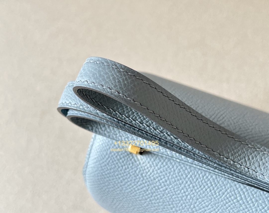 Hermès Constance 18/24 in Linen Blue Epsom leather, purely handcrafted, high-end customization edition.