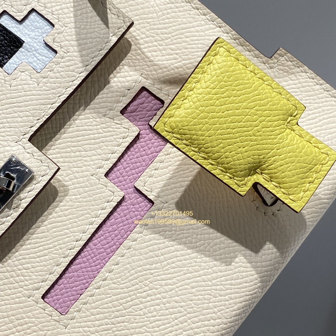 Hermès Kelly Doll Quelle Idole Picto Bag, Limited Edition in Creamy White.