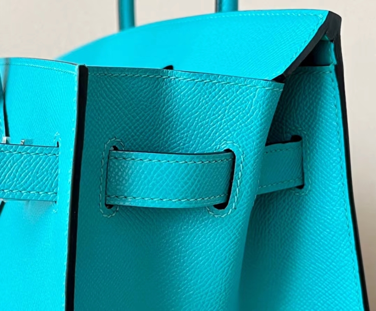 Hermes Birkin Sellier Bag 7F Bleu Paon Epsom Leather