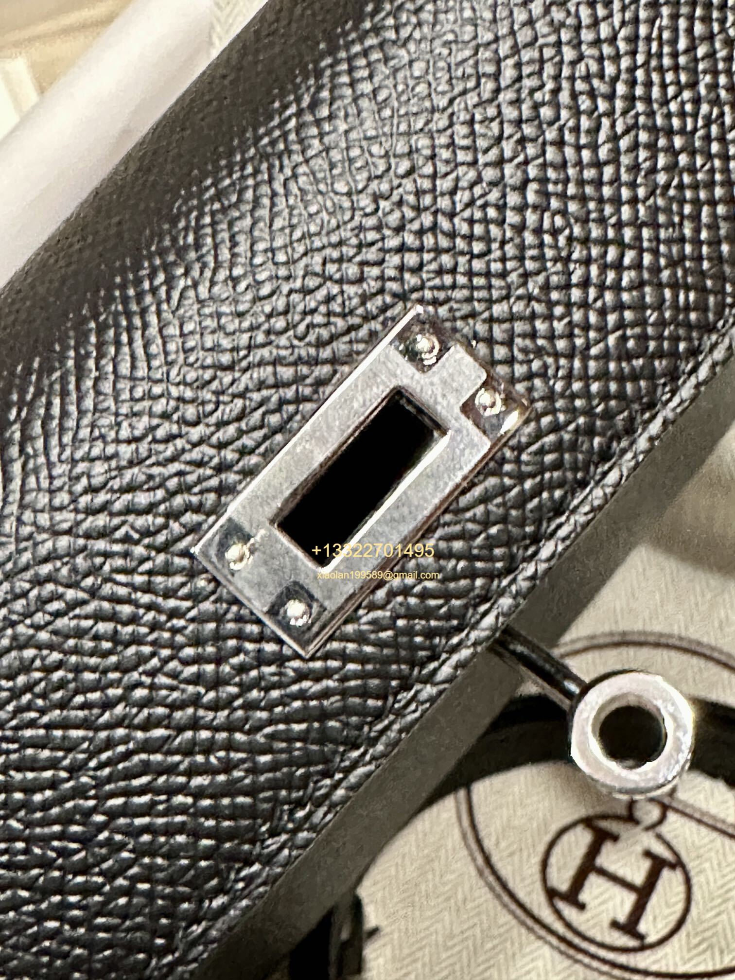 Hermès Mini Kelly II Handbag in Black Made from Epsom Cowhide Leather, Purely Handcrafted, High-End Customization Edition