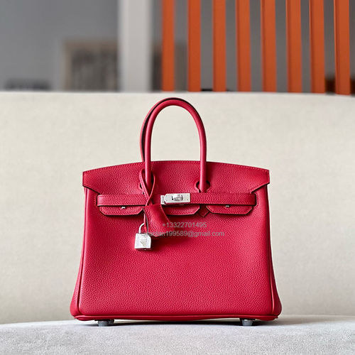 Hermès Birkin 25/30/35cm, handcrafted with togo  leather – Flag Red