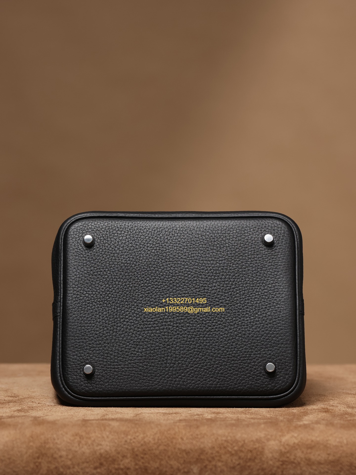 Hermès Picotin 18/22 in Clemence Leather, Hand-stitched with Beeswax Thread, High-end Customization - Black.