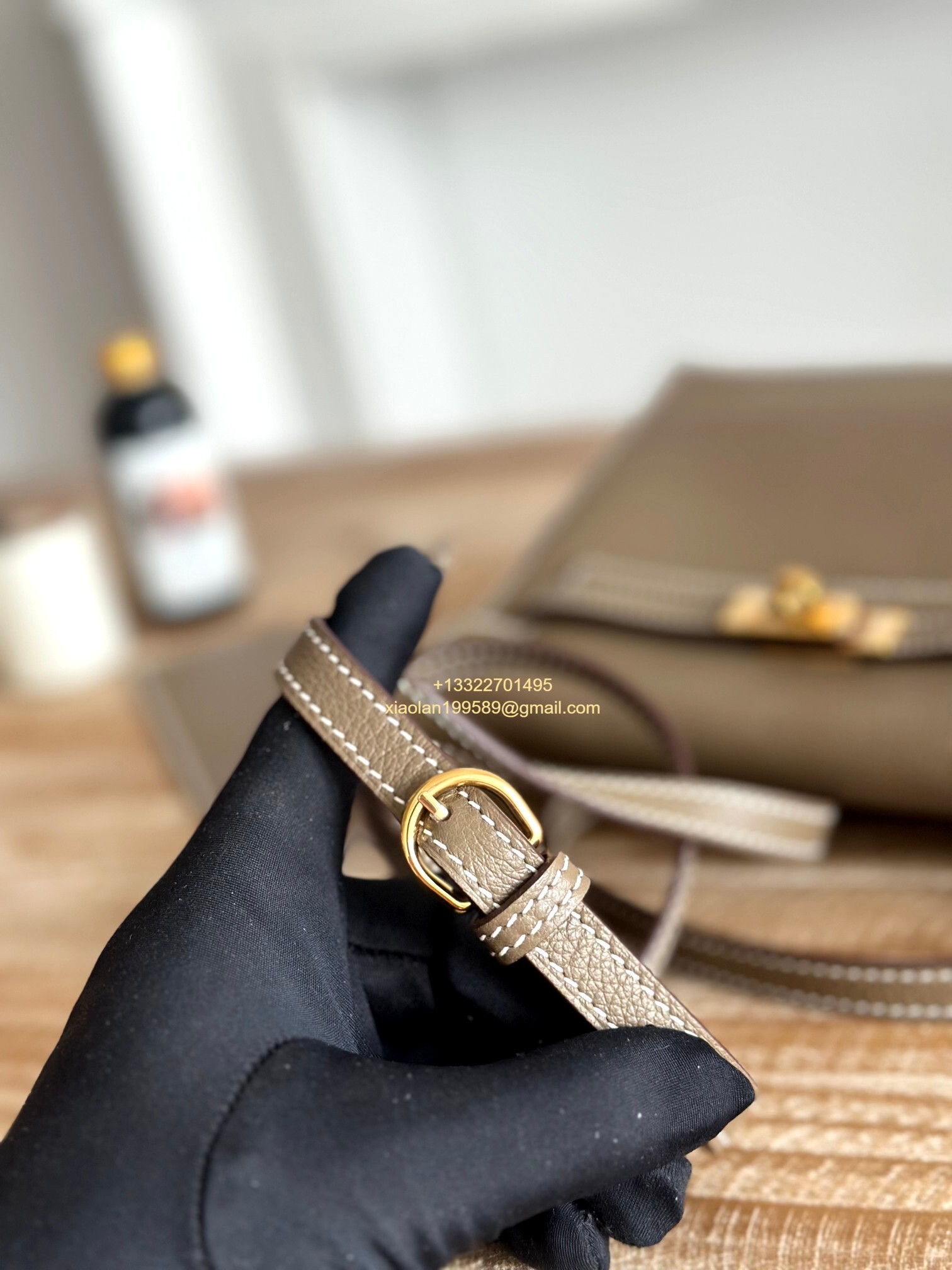 Hermès Swift Kelly Danse Bag in Elephant Grey, Fully Handmade High-end Customization.