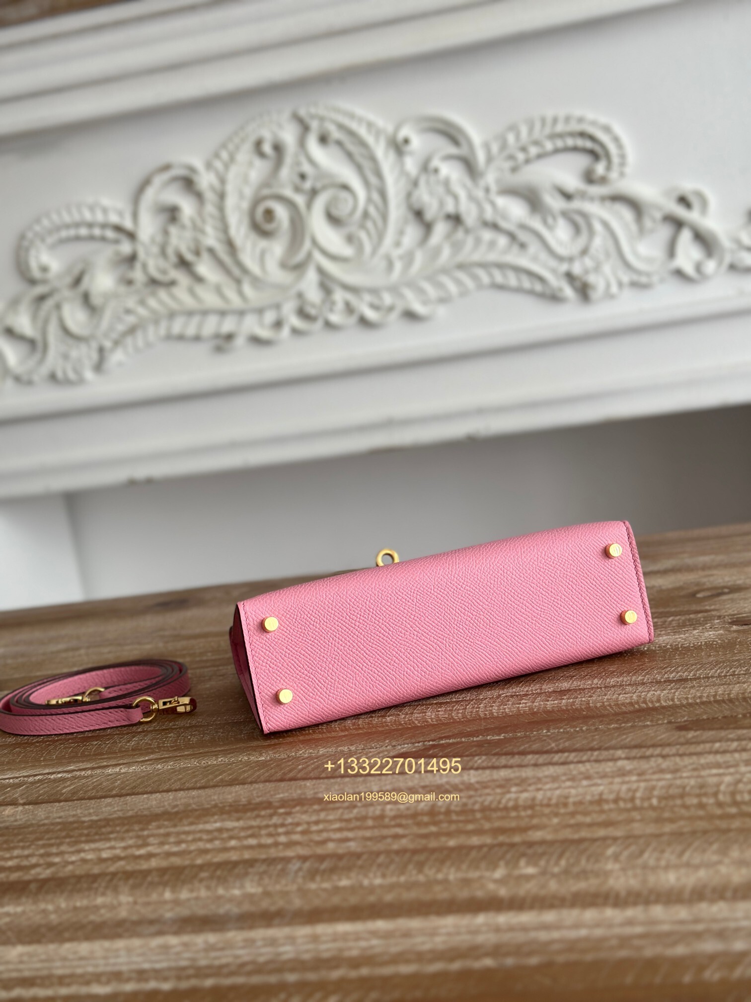 Hermès Epsom Leather Mini Kelly II in Cherry Blossom Pink Purely Handcrafted with Waxed Thread Stitching, High-End Customization