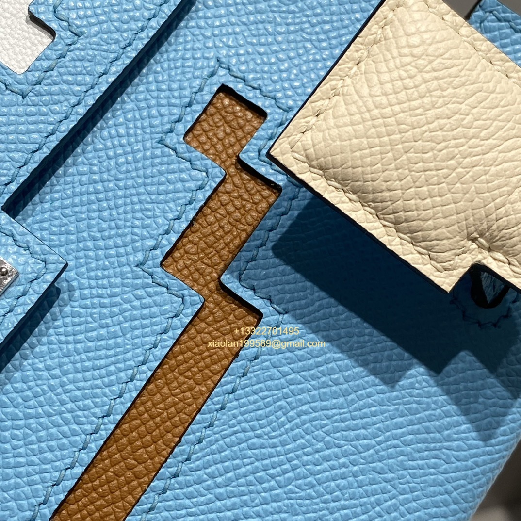 Hermès Kelly Doll Quelle Idole Picto Bag, Limited Edition in Candy Blue.