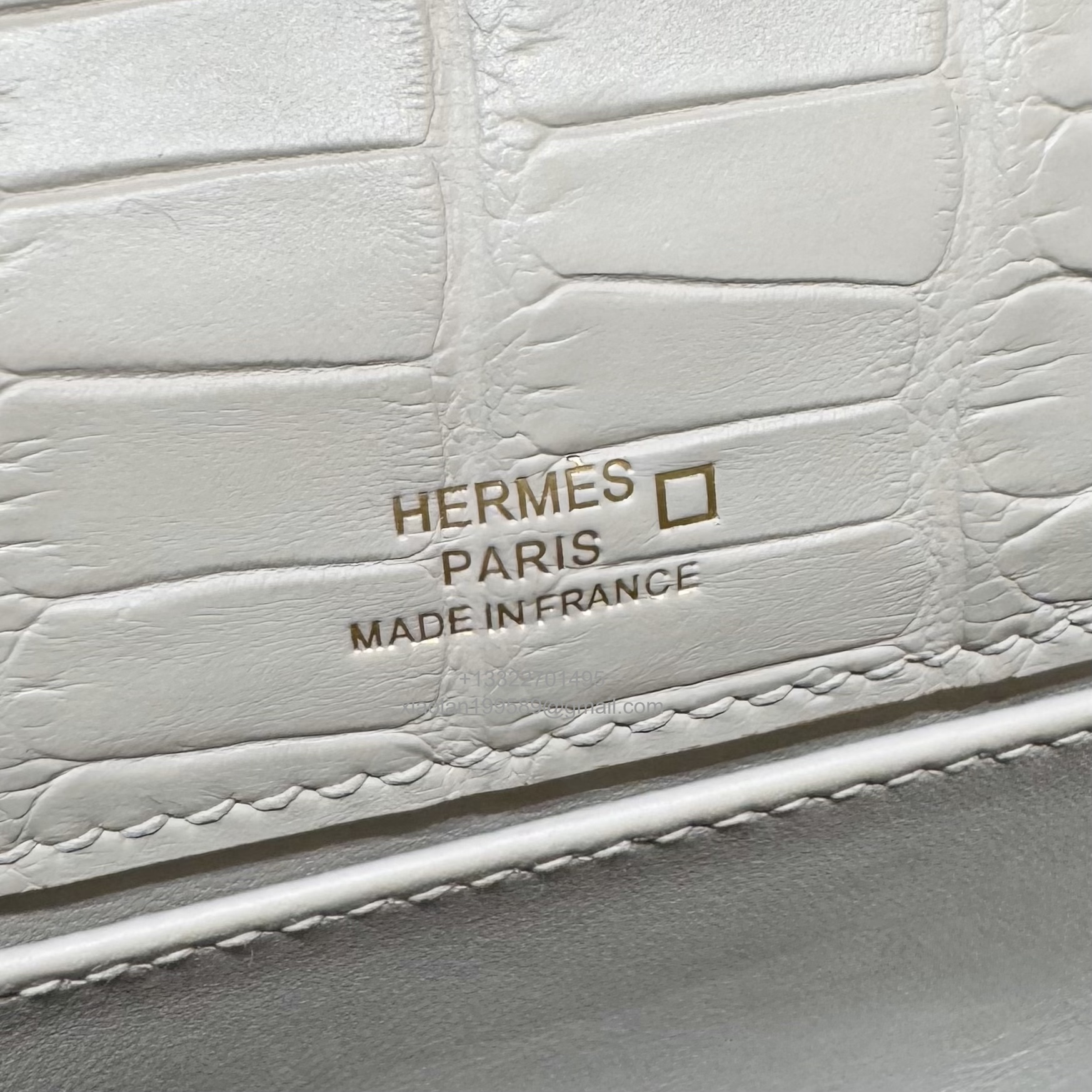 Hermès Kelly Pochette Clutch Bag Matte Crocodile Leather . Fully Handmade Premium Customization – Concrete Grey
